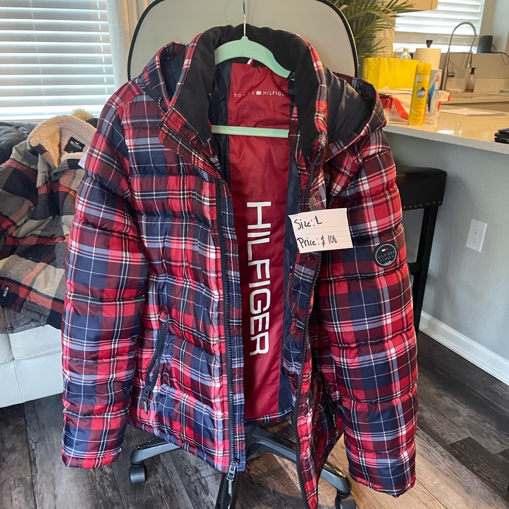 Tommy Hilfiger Red and Blue Plaid Jacket